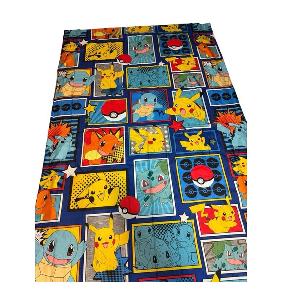 Pokemon Kids Room 2 Window Curtains Drapes Set Each Panel 40X65 - Picture 5 of 11